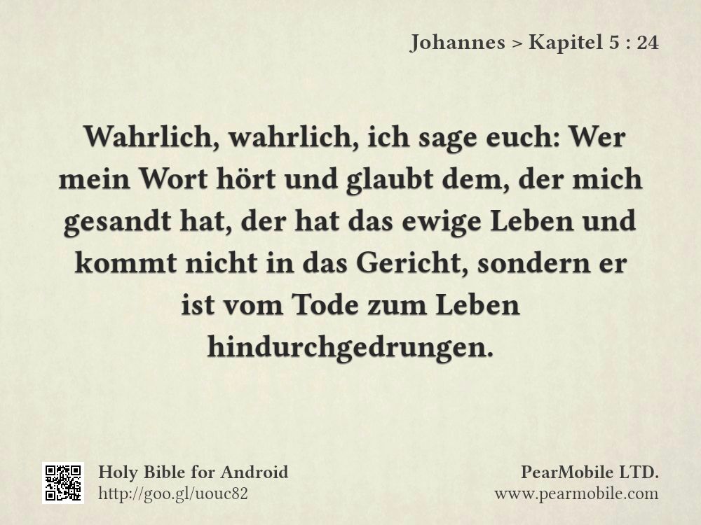 Johannes, Kapitel 5:24
